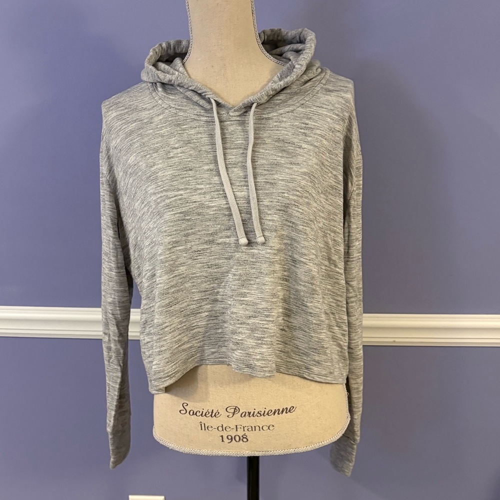 Athleta Heather Gray Women's Crop Hoodie